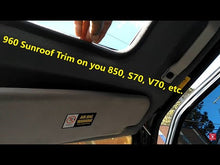 Load and play video in Gallery viewer, Sunroof opening trim from Volvo 960. I use this to replace the broken trim on 850, S70, V70, V70R, XC70 etc.