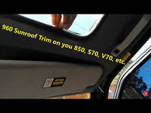 Load and play video in Gallery viewer, Sunroof opening trim from Volvo 960. I use this to replace the broken trim on 850, S70, V70, V70R, XC70 etc.
